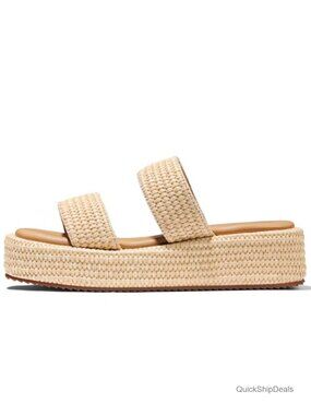 Wedge Espadrille Platform Sandals Slip On Comfortable Raffia Summer Beach Shoes